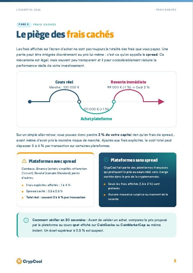 Page 5 du guide : le piège des frais cachés